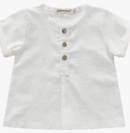 Vintage Linen Cotton Boys Shirt Toddler Summer Casual Clothing Sets Solid Short Sleeve T-Shirt Tops+Shorts Outfits For 0-3T Kids