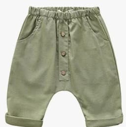 Vintage Linen Cotton Boys Shirt Toddler Summer Casual Clothing Sets Solid Short Sleeve T-Shirt Tops+Shorts Outfits For 0-3T Kids