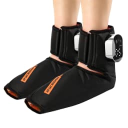 Heated Foot & Ankle Massager, Portable Air Compression Wrap with Vibration, Rechargeable, 3 Modes & 3 Intensities for Tired Feet