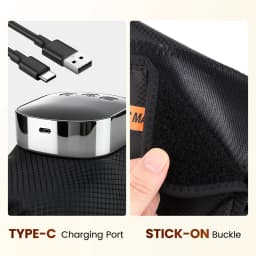 Heated Foot & Ankle Massager, Portable Air Compression Wrap with Vibration, Rechargeable, 3 Modes & 3 Intensities for Tired Feet