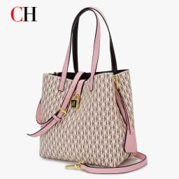CH Women Tote Bag Luxury Handbag 2026 New Fashion Monogram Print Large Capacity Crossbody Shoulder Bag Ladies Commuter Purse