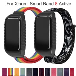 For Xiaomi Smart Band 8 Active Strap Nylon Loop Wristband Bracelet For Mi Band 8 Active Smart Watch Band Correa Belt Accessories
