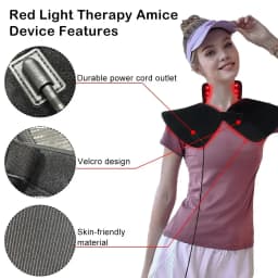 New Red Light Shoulder&Nape Physiotherapy Wearable Pad 660nm&850nm Infrared Light Therapy for Back Shoulder Neck Pain Relief