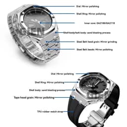 For Casio G-SHOCK Farm Oak GA2100/GA2110 Stainless 316L watch Strap Kit GA-2100 GA-B2100 Metal Case watchband men Bracelet
