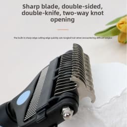 3‑In‑1 Pet Deshedding Brush, Dog Cat Fur Remover Knot Cutter Comb, Multifunctional Puppy Grooming Shedding Brush Pet Hair Care S