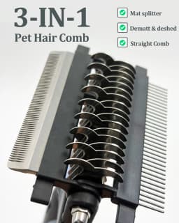 Dog Hair Removal Comb 3 in 1 Professional Dog Brush Pet Grooming Undercoat Rake Fur Knot Cutter Shedding Supplies for Puppy Cat