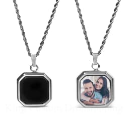 Custom Heat photo Magic Necklace with Hidden Picture Heat Activated Magic Lover Mother's Day valentines Pet Dog Photo Gift