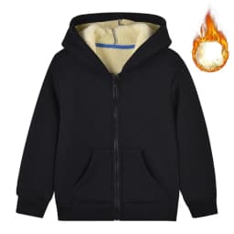 Unisex Winter Fleece Hoodies for Boys Sweatshirt Casual Thicken Warm Kids Zipper Coat Tops 8 9 10 12 Years Girls Clothes Cotumes