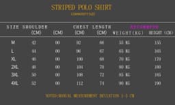 Men'S Classic Striped Polo Shirt Cotton Short Sleeve 2023 Summer Plus Oversize 4XL