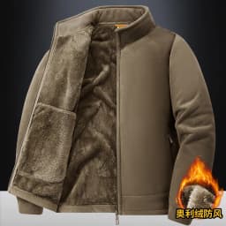 New model Oligonuoy men's fleece jacket for sports, waterproof coat, fleece lining, soft down, thick cotton innerwear