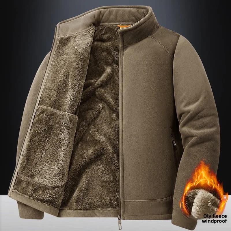 New model Oligonuoy men's fleece jacket for sports, waterproof coat, fleece lining, soft down, thick cotton innerwear
