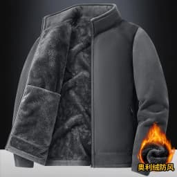 New model Oligonuoy men's fleece jacket for sports, waterproof coat, fleece lining, soft down, thick cotton innerwear