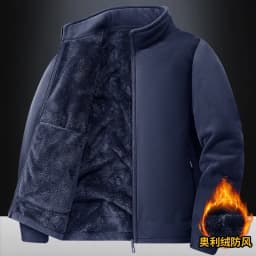 New model Oligonuoy men's fleece jacket for sports, waterproof coat, fleece lining, soft down, thick cotton innerwear