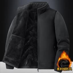 New model Oligonuoy men's fleece jacket for sports, waterproof coat, fleece lining, soft down, thick cotton innerwear