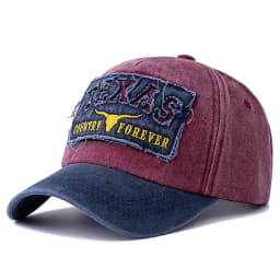 Hot Sale Unisex Washed Cotton Vintage Baseball Cap TEXAS Letter Embroidery Outdoor Sports Dad Hat For Men And Women