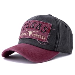 Hot Sale Unisex Washed Cotton Vintage Baseball Cap TEXAS Letter Embroidery Outdoor Sports Dad Hat For Men And Women