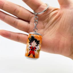 4Pcs/Set Dragon Ball Anime Keychain Son Goku Kakarotto Vegeta Trunks Cartoon Keychain Cans Figure Toys Fans Birthday Gifts