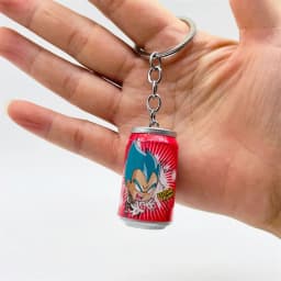 4Pcs/Set Dragon Ball Anime Keychain Son Goku Kakarotto Vegeta Trunks Cartoon Keychain Cans Figure Toys Fans Birthday Gifts