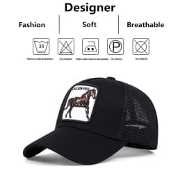 Unisex Horse Stallion Her Embroidery Embroidery Baseball Net Caps Spring and Summer Outdoor Adjustable Casual Hats Sunscreen Hat