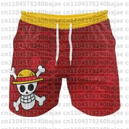 2026 Adult Luffy One-piece Surfing Shorts, Summer Anime Quick-drying Breathable Printed Sports and Fitness Shorts