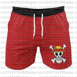2026 Adult Luffy One-piece Surfing Shorts, Summer Anime Quick-drying Breathable Printed Sports and Fitness Shorts
