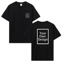 Custom Cotton Customized Print Short Sleeve T Shirt Summer Tops Tees DIY Your Like Photo Or Logo Cotton T-shirt Men Clothing