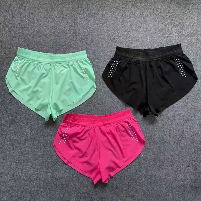 Running shorts lined racing sports pants outdoor off-road three-point pants seaside beach D1