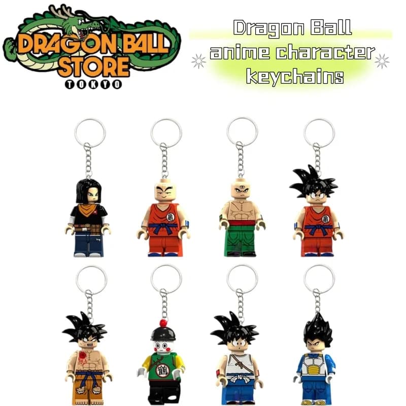Dragon Ball cartoon anime character keychain pendant Dragon Ball Goku, Android, Tien Shinhan, Vegeta backpack pendant keychain