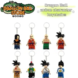 Dragon Ball cartoon anime character keychain pendant Dragon Ball Goku, Android, Tien Shinhan, Vegeta backpack pendant keychain