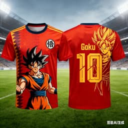 Goku Dragon Ball Soccer Jersey, Men Women Children Casual Anime Streetwear Fan Tee Summer quick-drying sports T-shirt