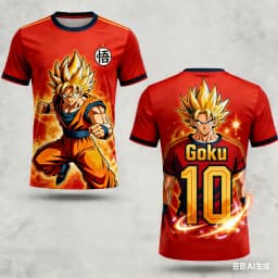 Goku Dragon Ball Soccer Jersey, Men Women Children Casual Anime Streetwear Fan Tee Summer quick-drying sports T-shirt