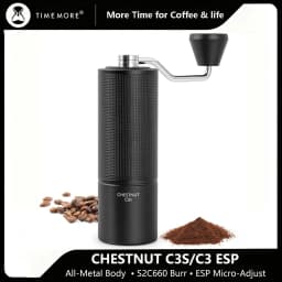 TIMEMORE C3S/C3 ESP Manual Coffee Grinder All-Metal Body with S2C Conical Burr for Espresso/French Press Portable Hand Grinder