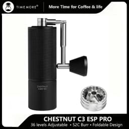 TIMEMORE C3 ESP PRO Coffee Grinder Foldable Handle Adjustable Grind Setting for Espresso to French Press Manual Coffee Grinder