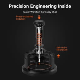 MUVNA WDT Tool Needle Distribution for 51/53/58mm Portafilter, Press to Automatically Rotate with 9 Needles Coffee Accessories