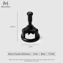 MUVNA WDT Tool Needle Distribution for 51/53/58mm Portafilter, Press to Automatically Rotate with 9 Needles Coffee Accessories