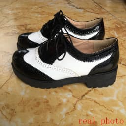 ORCHA LISA British style women brogue shoes cross tied mixed color round toe wingtip oxfords casual footwear sapatos chaussures