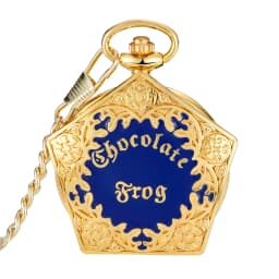 Personalized Fashion College Style Pentagonal Gold Blue Case Quartz Pendant Hanging Watch for Boys and Students Pocket Watch