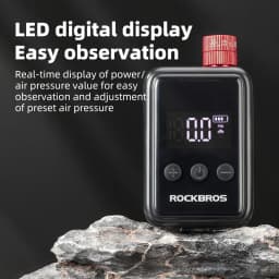 ROCKBROS 150PSI Portable Bike Electric Air Pump LED Display 500mAH Type-C Mini Compressor Tire Inflator MTB Road Bicycle Pump