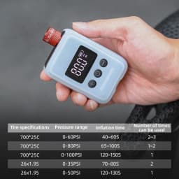 ROCKBROS 150PSI Portable Bike Electric Air Pump LED Display 500mAH Type-C Mini Compressor Tire Inflator MTB Road Bicycle Pump