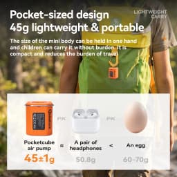 Qunature Air Pump Inflatable Outdoor Electric Inflator for Mattresses Pillows 3-mode lighting Portable Lightweight Pump