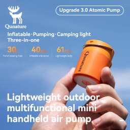Qunature 3-in-1 Electric Air Pump Inflation Deflation Camping Light Lightweight Strong Air Pressure Mini Air Mattress/Swim Ring