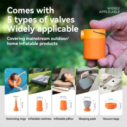 Qunature 3-in-1 Electric Air Pump Inflation Deflation Camping Light Lightweight Strong Air Pressure Mini Air Mattress/Swim Ring