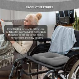 Inflatable Seat Cushion Donut Pillow Portable Wheelchair Cushion for Hemorrhoids and Bed Sores, Pregnancy for Home Office Car