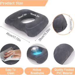 Inflatable Seat Cushion Donut Pillow Portable Wheelchair Cushion for Hemorrhoids and Bed Sores, Pregnancy for Home Office Car