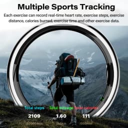 Smart Ring Men Women AI Health Analysis Heart Rate Body Temperature 5ATM Waterproof Multi Sport Modes Gesture Control Smart Ring
