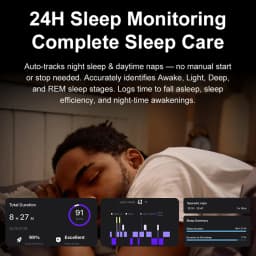 Smart Ring Men Women AI Health Analysis Heart Rate Body Temperature 5ATM Waterproof Multi Sport Modes Gesture Control Smart Ring