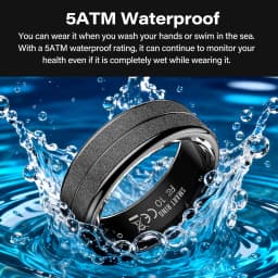 Smart Ring Men Women AI Health Analysis Heart Rate Body Temperature 5ATM Waterproof Multi Sport Modes Gesture Control Smart Ring