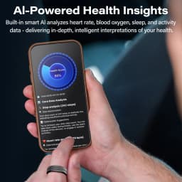 Smart Ring Men Women AI Health Analysis Heart Rate Body Temperature 5ATM Waterproof Multi Sport Modes Gesture Control Smart Ring