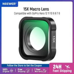 NEEWER 15X Magnification Lens 7-10cm Focal Distance for Macro Photography Close Up Compatible with GoPro Hero 13 12 11 10 9