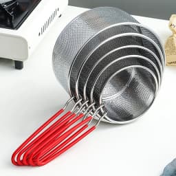 1PC Stainless Steel Fried Mesh Kitchen Fry Basket Cooking Basket Fry Pan Oil Pan Strainer Noodle Spoon Colander French Fries